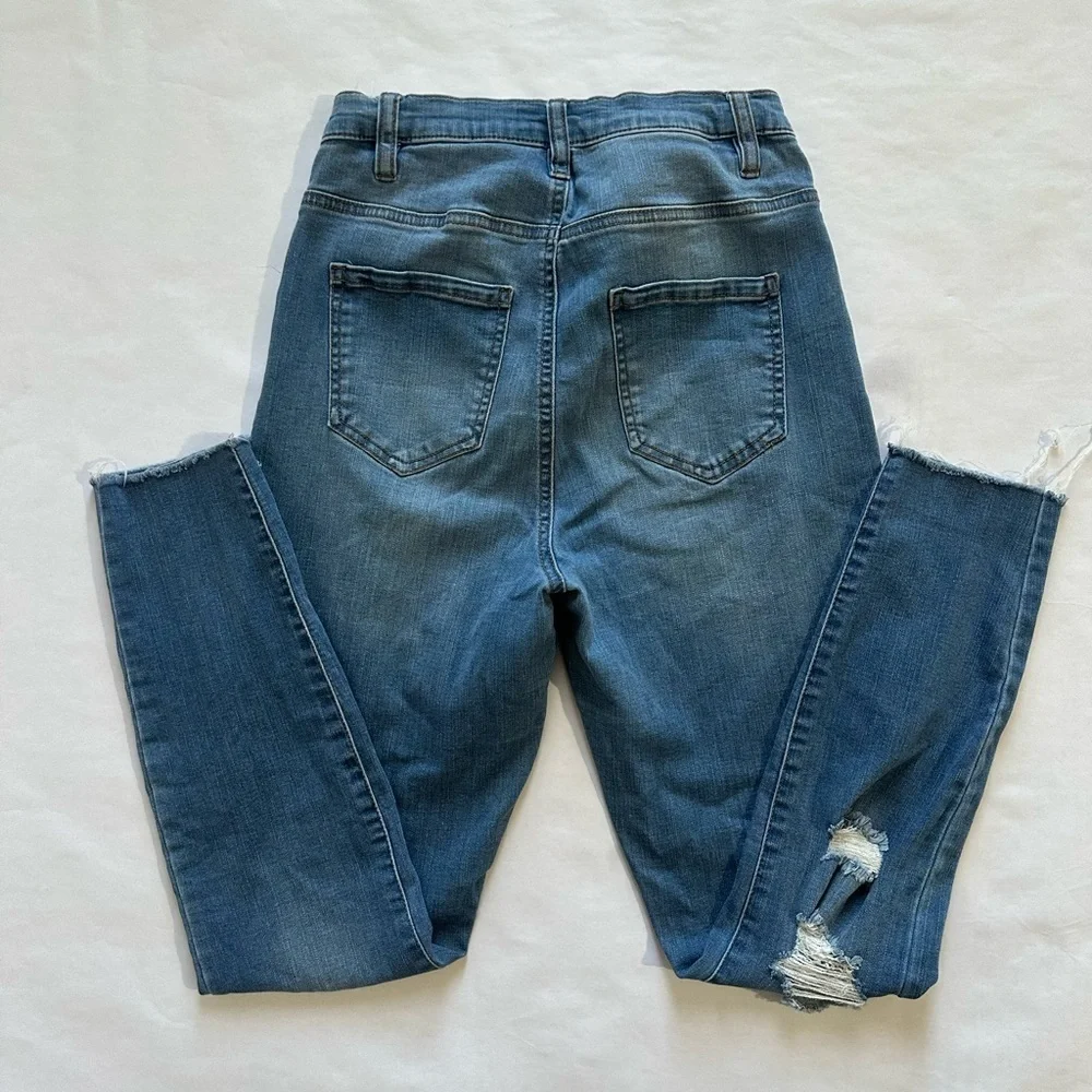London Jean Distressed Blue Jeans for Women